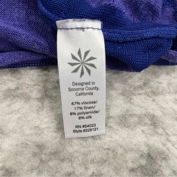 Athleta Purple Linen Silk Blend Tunic Long Sleeve Shirt - Picture 6 of 10
